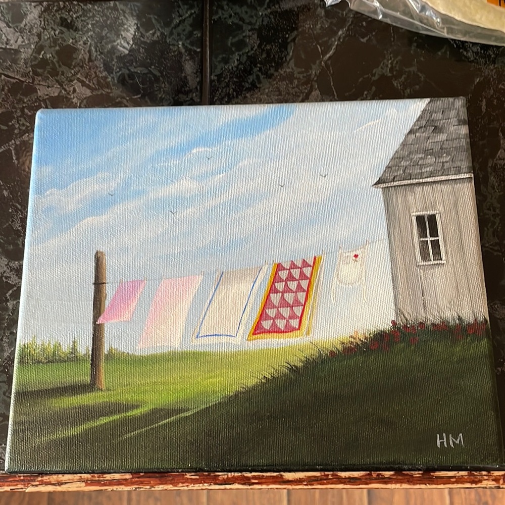 Original art by Canadian artist Heidi McLean, bought at auction.